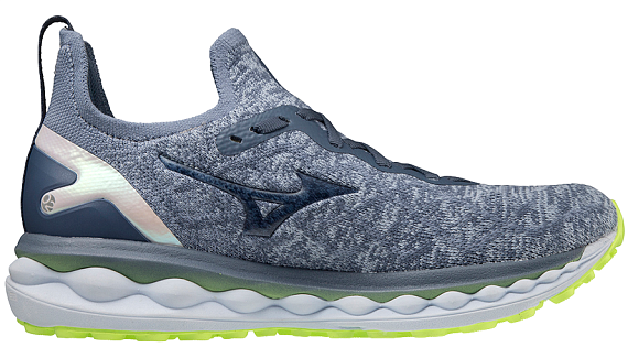Кроссовки женские Mizuno Wave Sky Neo 2 сер-гол/св.гол/син. - Фото 2 большая
