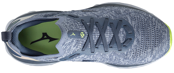 Кроссовки женские Mizuno Wave Sky Neo 2 сер-гол/св.гол/син. - Фото 3 большая