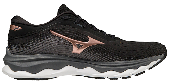 Кроссовки женские Mizuno Wave Sky 5 чер/роз-крас/сер-син. - Фото 2 большая