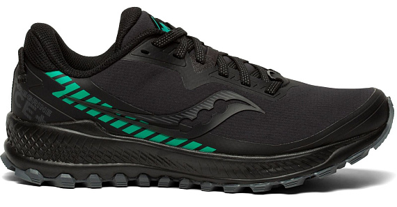 Кроссовки женские Saucony Peregrine ICE+ Black/Jade - Фото 1 большая