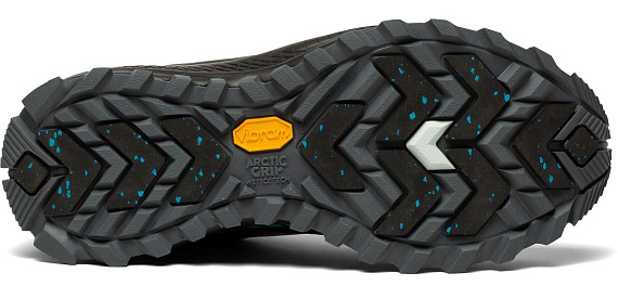 Кроссовки женские Saucony Peregrine ICE+ Black/Jade - Фото 4 большая