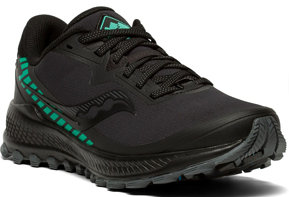Кроссовки женские Saucony Peregrine ICE+ Black/Jade - Фото 5 большая