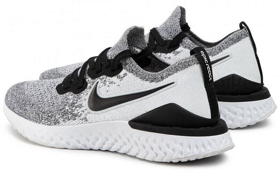 Кроссовки женские Nike Epic React Flyknit 2 White/Grey - Фото 3 большая