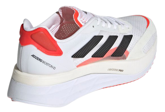 Кроссовки женские Adidas Adizero Boston 10 White/Core Black/Solar Red - Фото 5 большая