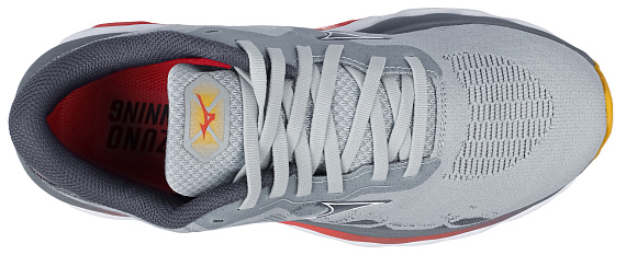 Кроссовки женские Mizuno Wave Horizon 7 Gray Mist/White/Hot Coral - Фото 5 большая
