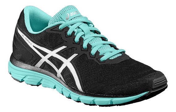 Кроссовки женские ASICS Gel-Zaraca 5 Черный/Серебристо- серый/Зеленый - Фото 1 большая