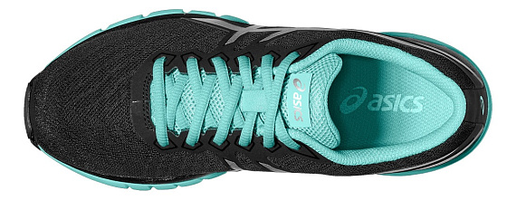 Кроссовки женские ASICS Gel-Zaraca 5 Черный/Серебристо- серый/Зеленый - Фото 3 большая