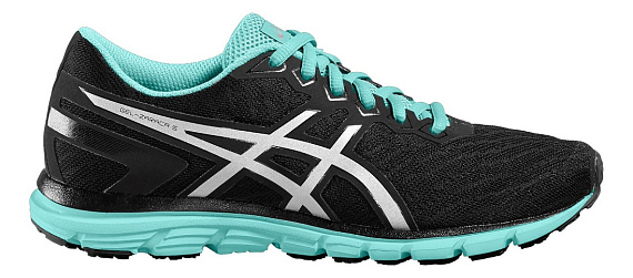 Кроссовки женские ASICS Gel-Zaraca 5 Черный/Серебристо- серый/Зеленый - Фото 4 большая