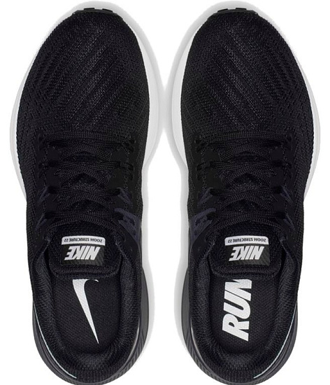 Кроссовки женские Nike Air Zoom Structure 22 Black/White-Gridiron - Фото 4 большая