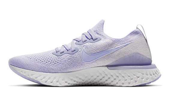 Кроссовки женские Nike Epic React Flyknit 2 Lavender Mist/Lavender Mist-Vast Grey - Фото 4 большая
