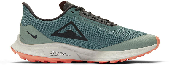 Кроссовки женские Nike Zoom Pegasus 36 Trail GTX Bicoastal/Off Noir/Silver Pine - Фото 5 большая