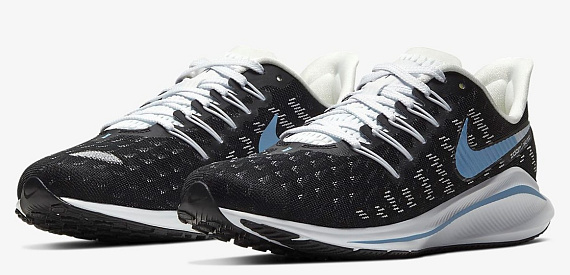 Кроссовки женские Nike Air Zoom Vomero 14 Black/Light Blue-Half Blue-White - Фото 4 большая