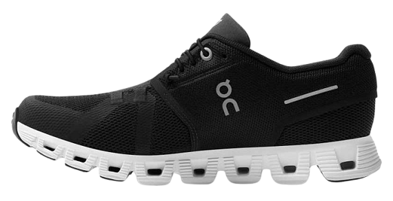 Кроссовки женские On Cloud 5 Black/White - Фото 4 большая