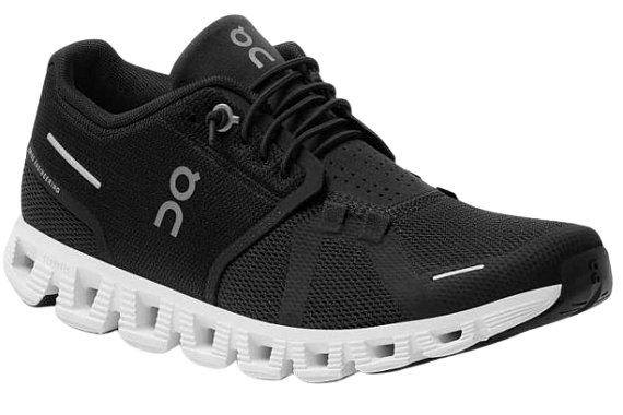 Кроссовки женские On Cloud 5 Black/White - Фото 6 большая
