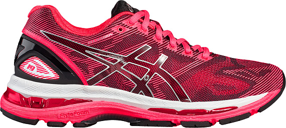 Кроссовки женские ASICS Gel-Nimbus 19 Чёрный/Серебристый/Розовый - Фото 1 большая