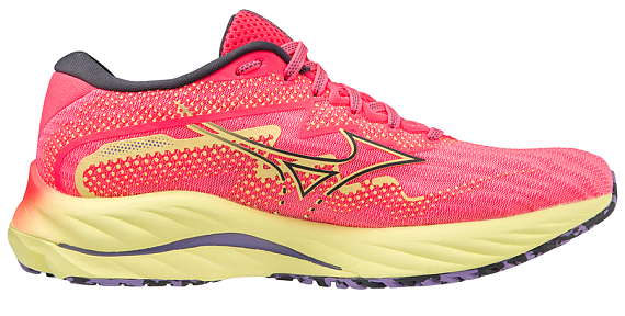 Кроссовки женские Mizuno Wave Rider 27 H-Vpink/Oblue/Luminous - Фото 2 большая