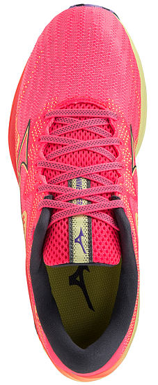 Кроссовки женские Mizuno Wave Rider 27 H-Vpink/Oblue/Luminous - Фото 3 большая