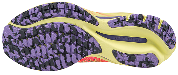 Кроссовки женские Mizuno Wave Rider 27 H-Vpink/Oblue/Luminous - Фото 6 большая