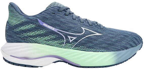 Кроссовки женские Mizuno Wave Rider 28 Citadel/White/Neo Mint - Фото 1 большая