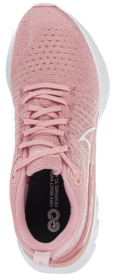 Кроссовки женские Nike React Infinity Run Flyknit 2 Pink Glaze/Pink Foam/White - Фото 2 большая