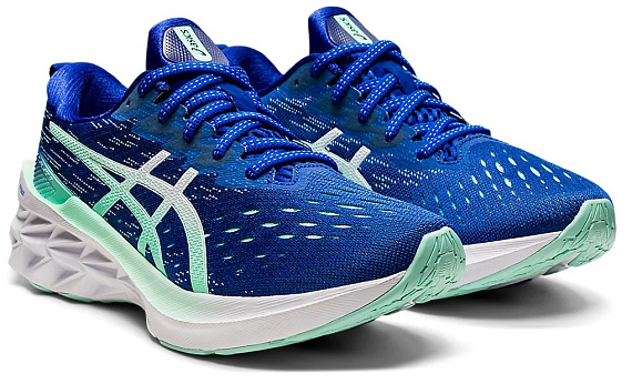 Кроссовки женские ASICS Novablast 2 Lapis Lazuli Blue/White - Фото 2 большая