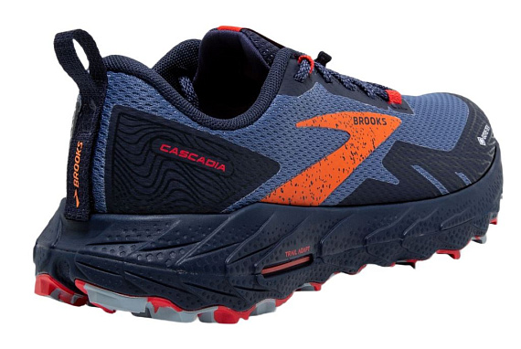 Кроссовки женские Brooks Cascadia 17 Gtx Navy/Bittersweet/Peacoat - Фото 4 большая