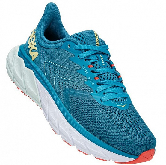 Кроссовки женские Hoka Arahi 5 Mosaic Blue/Luminary Green - Фото 1 большая