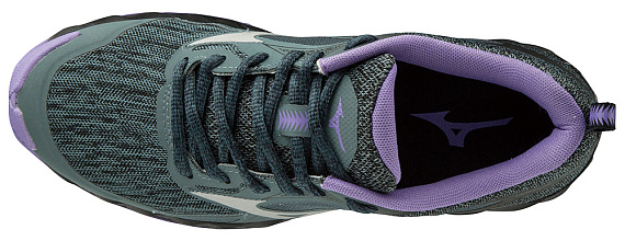 Кроссовки женские Mizuno Wave Ibuki Сер/Сереб/Пурпур - Фото 4 большая
