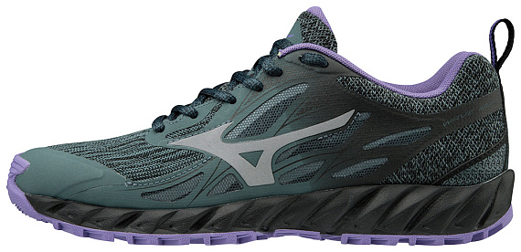 Кроссовки женские Mizuno Wave Ibuki Сер/Сереб/Пурпур - Фото 5 большая