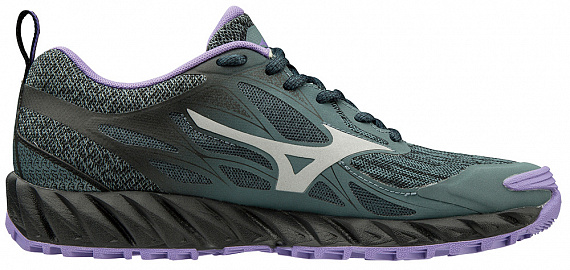 Кроссовки женские Mizuno Wave Ibuki Сер/Сереб/Пурпур - Фото 1 большая