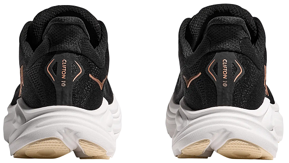 Кроссовки женские Hoka Clifton 10 Black/Rose Gold - Фото 2 большая