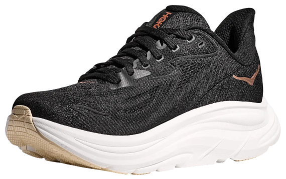 Кроссовки женские Hoka Clifton 10 Black/Rose Gold - Фото 4 большая