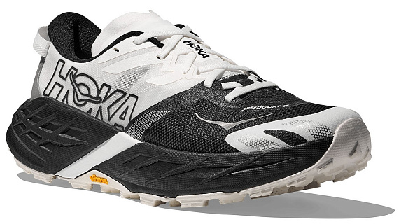 Кроссовки женские Hoka Speedgoat 7 Black/White - Фото 3 большая