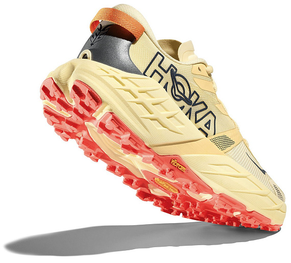 Кроссовки женские Hoka Speedgoat 7 Vintage Yellow/Neon Flame - Фото 3 большая