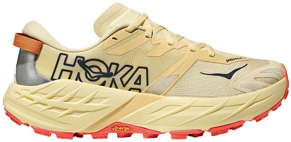 Кроссовки женские Hoka Speedgoat 7 Vintage Yellow/Neon Flame - Фото 1 большая