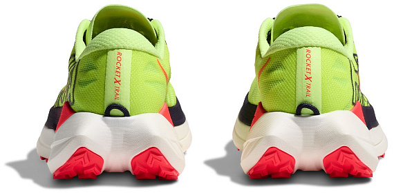 Кроссовки женские Hoka Rocket X Trail Neon Yuzu/Neon Flame - Фото 4 большая