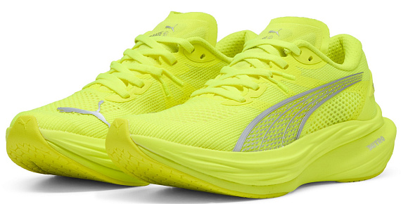 Кроссовки женские Puma Deviate Nitro 3 Yellow Alert/Silver - Фото 2 большая