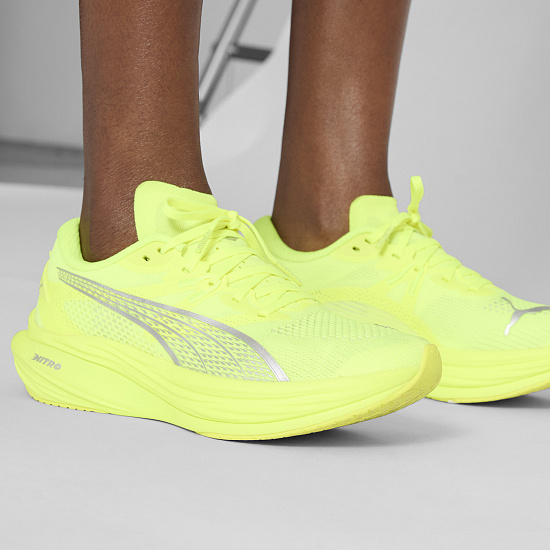 Кроссовки женские Puma Deviate Nitro 3 Yellow Alert/Silver - Фото 8 большая