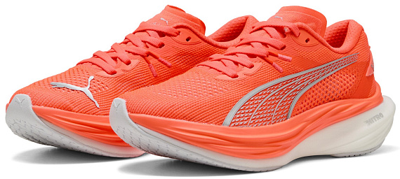 Кроссовки женские Puma Deviate Nitro 3 Glowing Red/Silver - Фото 2 большая