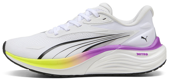 Кроссовки женские Puma Electrify Nitro 4 White/Yellow Alert/Pure Magenta - Фото 4 большая