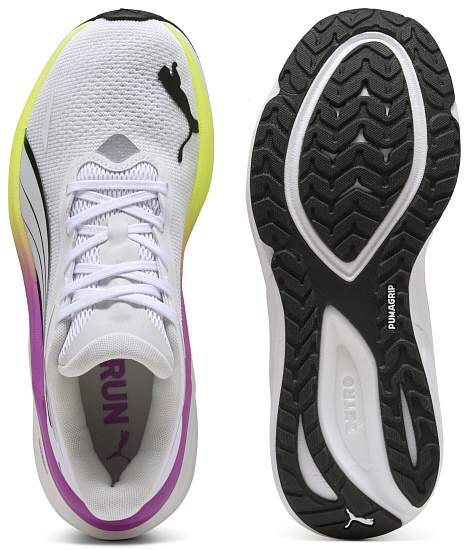 Кроссовки женские Puma Electrify Nitro 4 White/Yellow Alert/Pure Magenta - Фото 5 большая