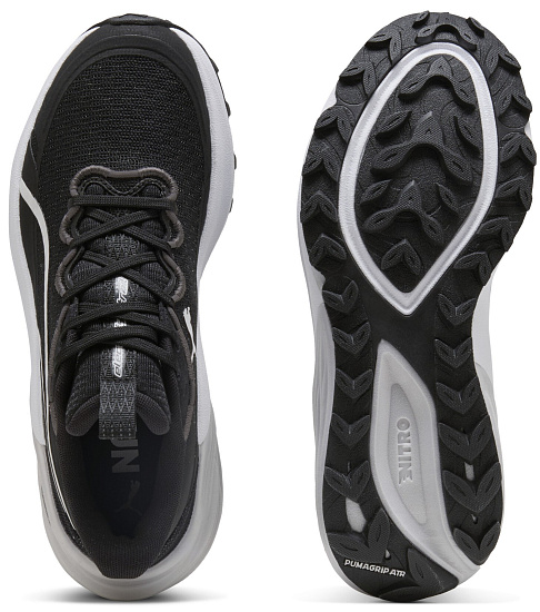 Кроссовки женские Puma Electrify Nitro 4 Trail Black/Feather Gray/White - Фото 5 большая