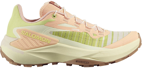 Кроссовки женские Salomon Genesis Almond Cream/Transparent Yellow/Sunny Lime - Фото 1 большая