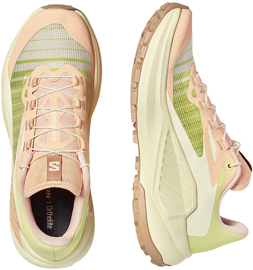 Кроссовки женские Salomon Genesis Almond Cream/Transparent Yellow/Sunny Lime - Фото 2 большая