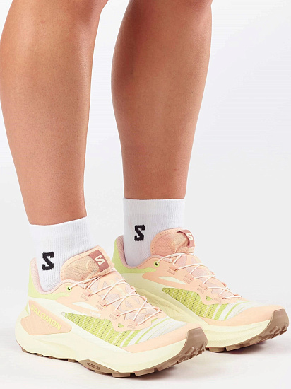 Кроссовки женские Salomon Genesis Almond Cream/Transparent Yellow/Sunny Lime - Фото 4 большая