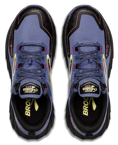 Кроссовки женские Brooks Cascadia 18 Gtx Grey Blue/Black/Pink - Фото 3 большая