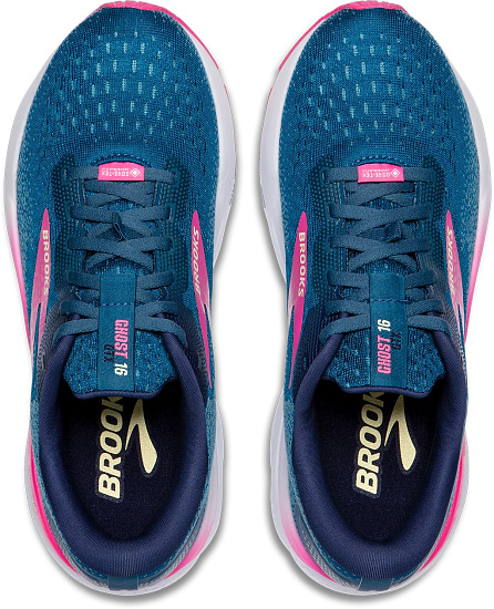 Кроссовки женские Brooks Ghost 16 Gtx Moroccan Blue/Pink/Yellow - Фото 4 большая