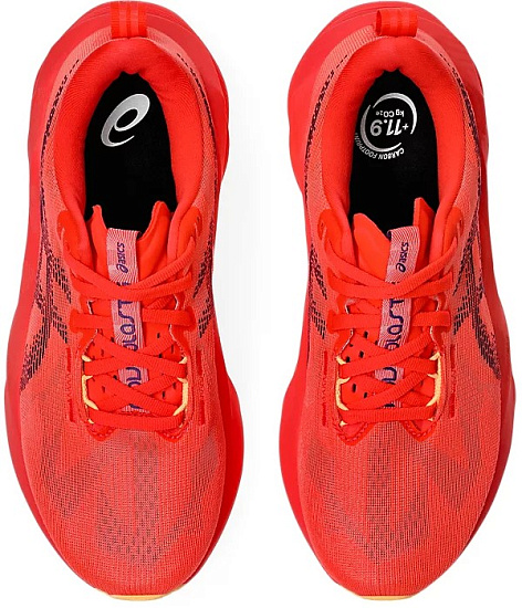Кроссовки женские ASICS Novablast 5 Flash Red/Edo Purple - Фото 4 большая