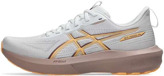 Кроссовки женские ASICS Gt-1000 14 White/Rubble Red - Фото 8 большая