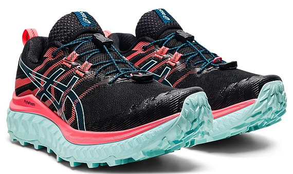 Кроссовки женские ASICS Trabuco Max Black/Blazing Coral - Фото 2 большая